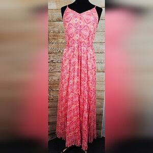 Victoria's Secret Pink Paisley Pleated Maxi Dress Size Xsmall